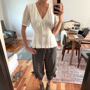 Wilfred White Button-up Blouse